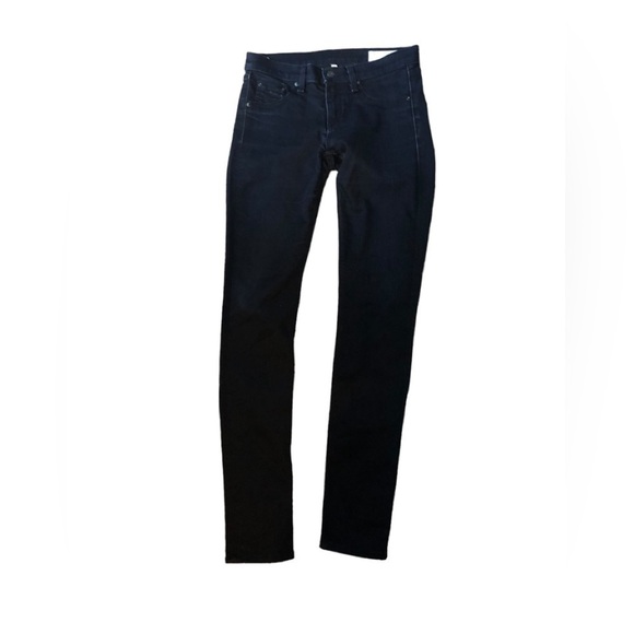 Rag & Bone Stretch Denim Jegging Jean Size 26X32 Mid Rise Midnight Blue - Picture 2 of 5